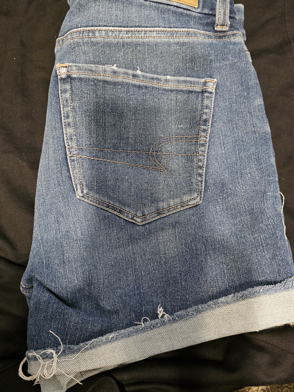 American Eagle Outfitters Distressed Blue Denim Cutoff Shorts - Picture 2 of 5